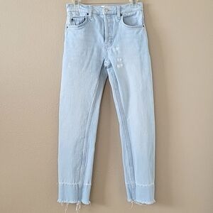 Rails The Melrose Classic Slim Bleached Repair Hem Denim Jeans - Size 25